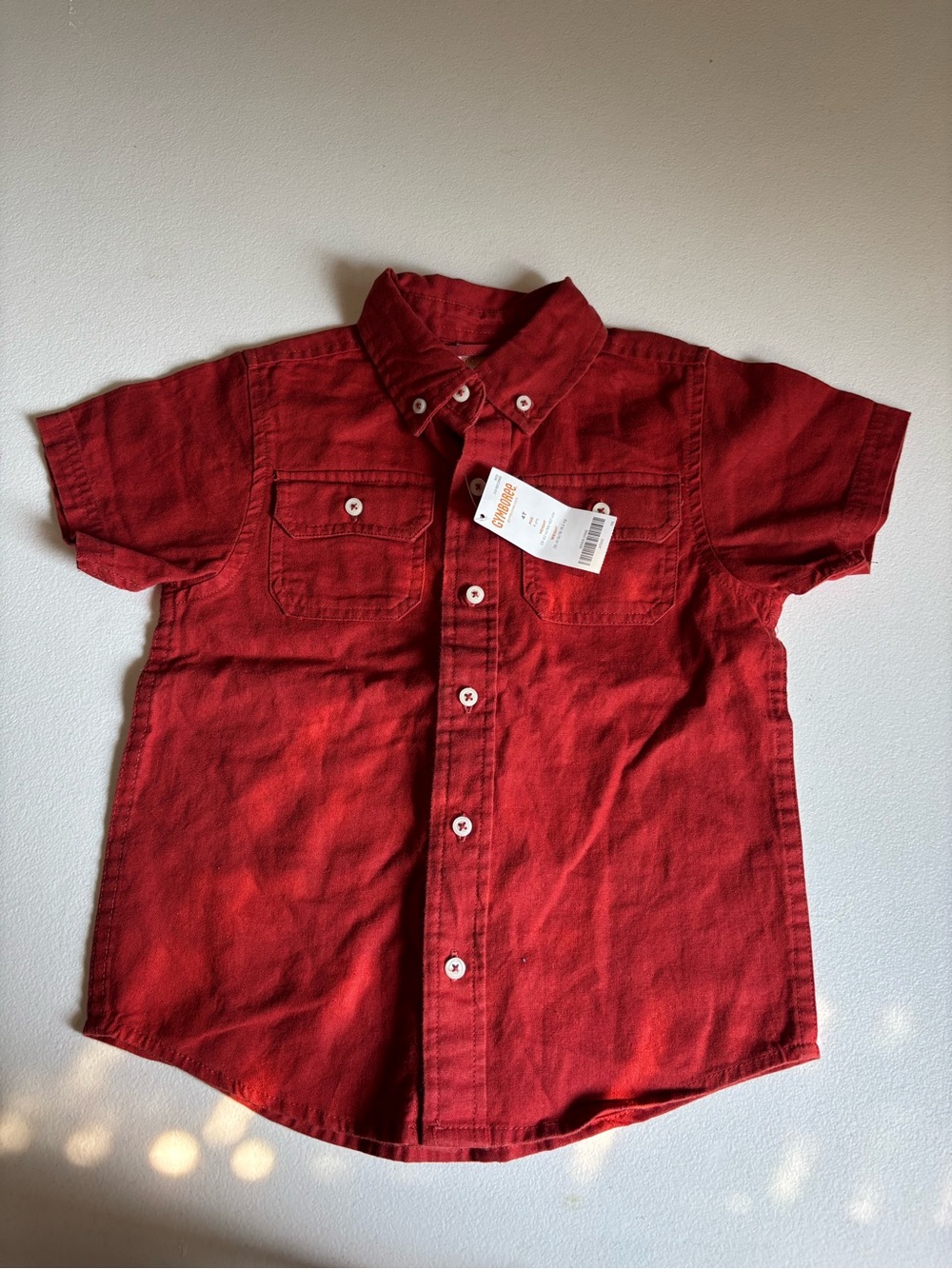 Gymboree Red Short-Sleeve Button-Down Shirt for Kids